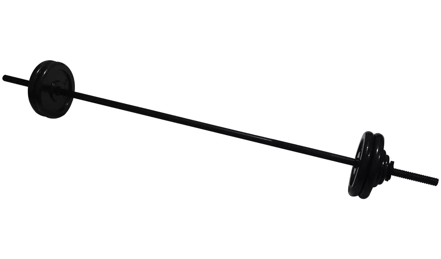 Opti 50KG Cast Iron Barbell Dumbbell Set
